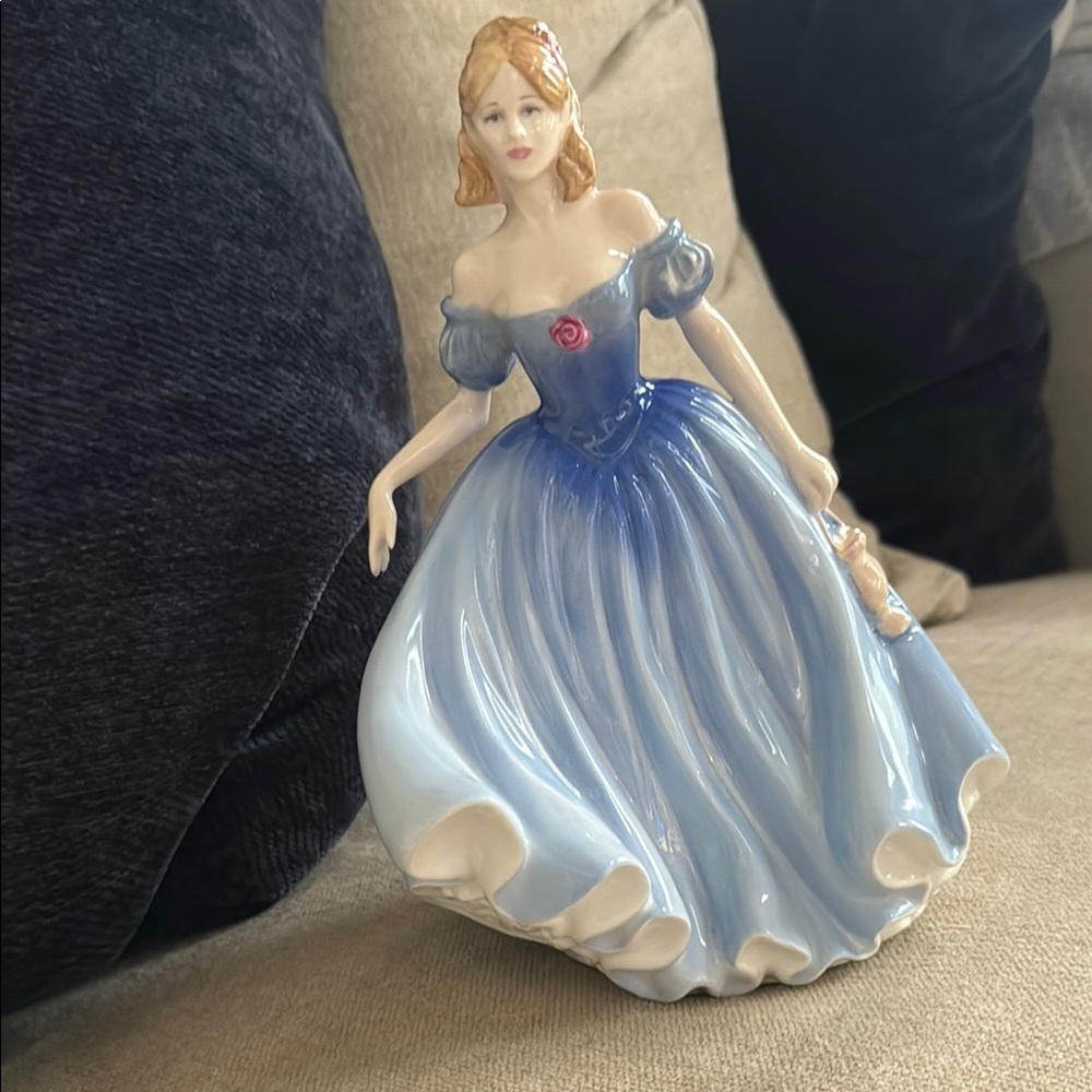 Royal Doulton Blue and Cream Figurine